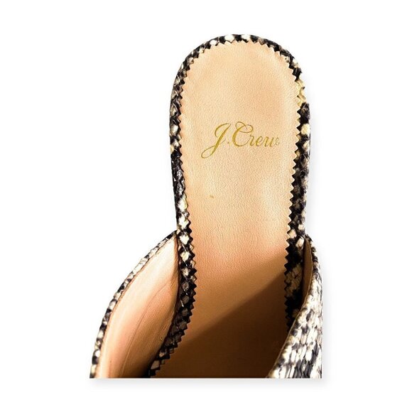 J. Crew Sophie Mule in Snake Embossed Leather sz 7 - Picture 8 of 11
